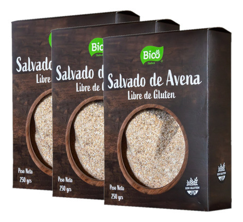 Salvado De Avena Sin Tacc - Gluten Free 3 Und X 250 Gr 0
