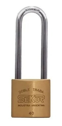 Candado Sekur Hermanado 40 Mm Aro Largo Doble Traba A Bolill 0
