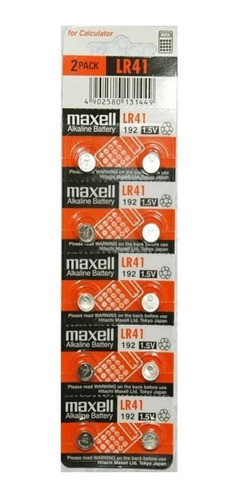 Pilas Maxell Lr41 Para Termometro 10 Unidades Caba 1