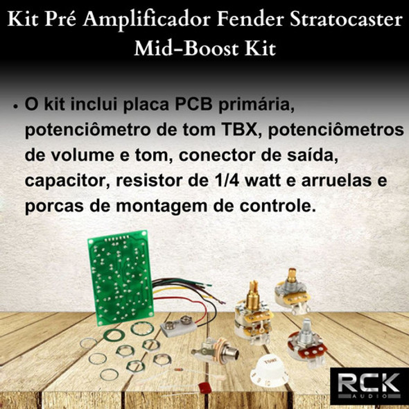 Kit Pré Amplificador Fender Stratocaster Mid-boost Kit 1