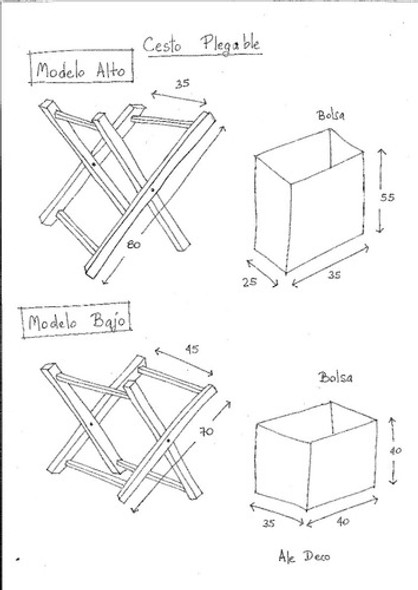 Cesto Plegable Ropa Sucia/planchar C/tapa Mod Alto Aledeco 1