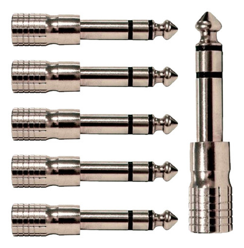 Kit 6 Adaptador Plug P2 Femea X P10 Macho Estéreo Wireconex 0