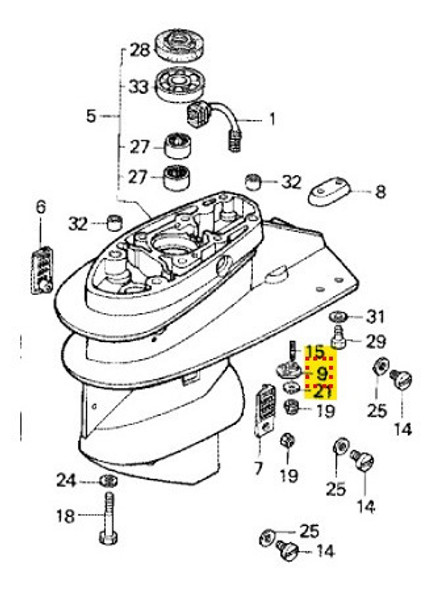Aislador Pantalla Agua Honda Bf 8 15 25 30 Original Genamax 1 Aislador Pantalla Agua Honda Bf 8 15 25 30 Original Genamax 1