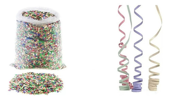 Kit Carnaval Confete + Serpentina Festa Carnaval 03 Un. Cada 0