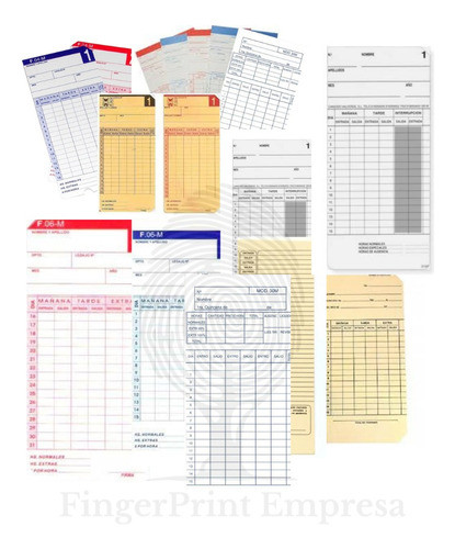 Tarjetas,ficheros,cronos,relojes Ficheros,fichas Amano Ficha 0