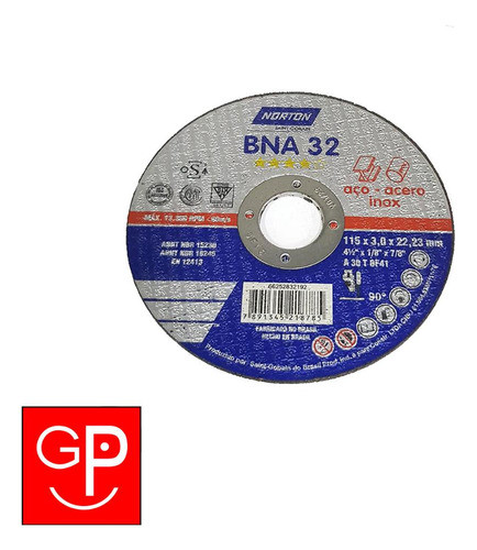 Disco De Corte De Acero  115 X 0,8 Mm U R U 1