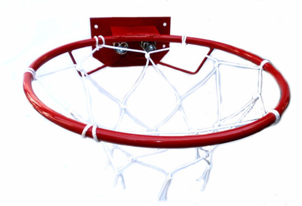 Aro De Basquet Con Resorte Doble De Pared Metalico Con Red 1