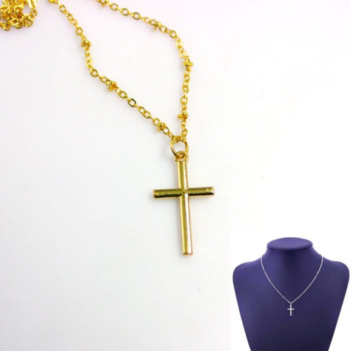 Cuentas De Collar De Oro Plateado Simple Pequeña Pequeña Cru 0