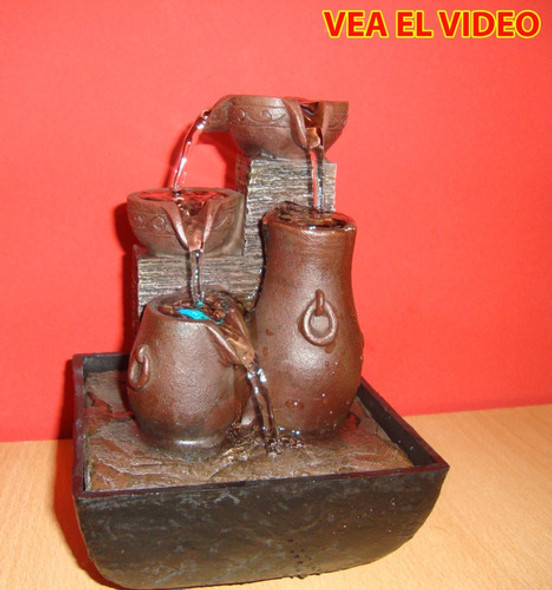 Fuente De Agua Feng Shui De Interior C/ Luz Led! 0