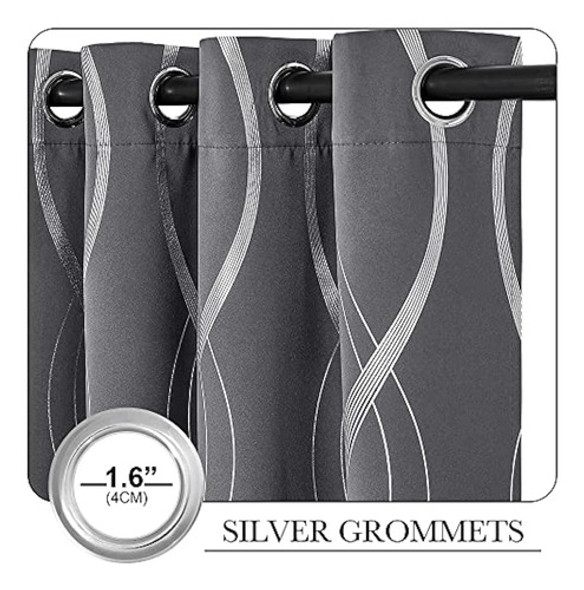 Paneles De Cortinas Opacas Grises Nicetown Para Dormitorio - 1