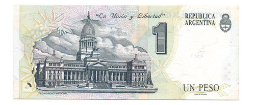 Billete Argentina 1 Peso Convertible 1° Dis Bottero 3007 Ex 1