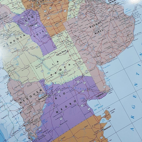 Mapa De Argentina En Lona 0,63 X 1,00 0