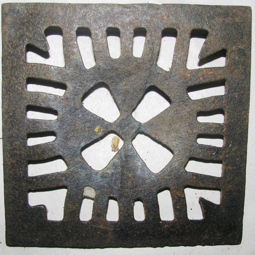 Rejilla Antigua Hierro Fundido Para Baño Patio U Otros 0