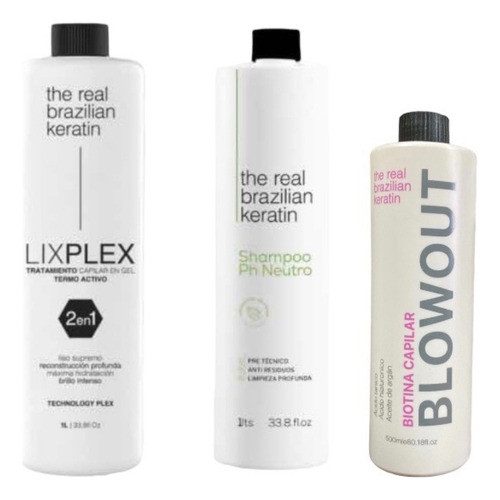 Alisado Lix Plex + Biotina Capilar + Shampoo Neutro Bekim 0