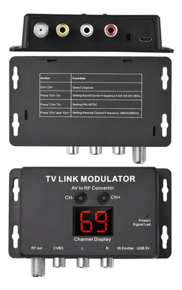 Modulador Modulador Para Conversor Tv Av Rf Link Tm80 1