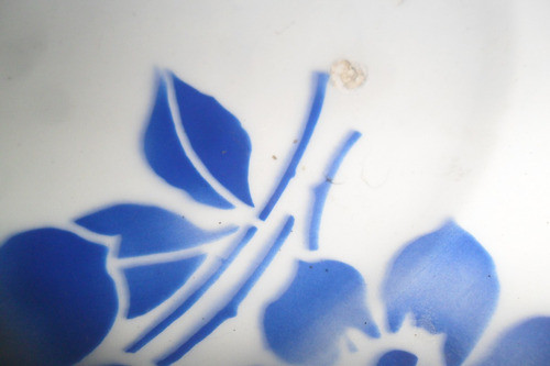 Plato Platito Porcelana St Amand France Flores Azules Flor F 1