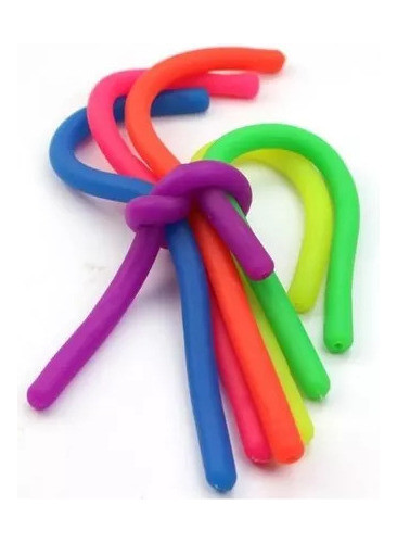 Juguete Antiestrés Estirable Soga Cuerda Silicona 18cm X12 1