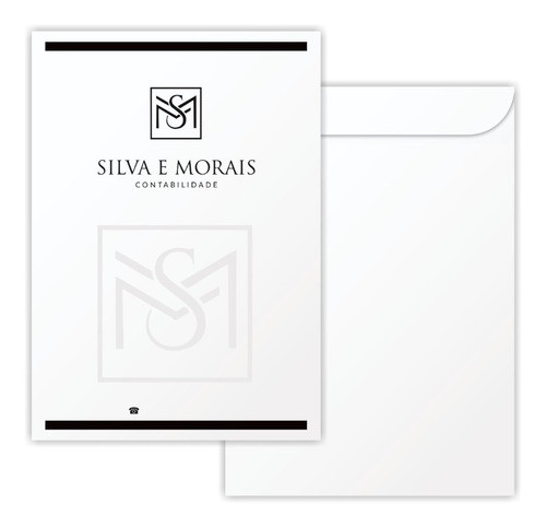 250 Envelopes A4 (22 X 32cm) - Timbrado - Personalizado Logo 1