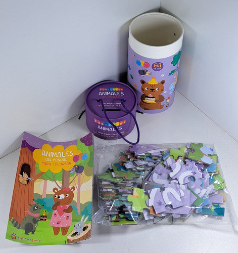 Tubicolor Animales Libro Para Colorear + Rompecabezas Infant 1