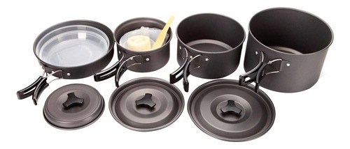 Set De Ollas Marmitas P/ 5 Person Aluminio Anodizado Camping 0