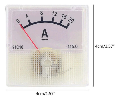 Amperimetro Analogico Dc 20a Fonte Gerador Painel 0