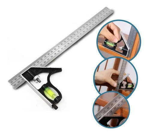 Esquadro Combinado C/ Nivel 12 Pol. (30cm) Starfer 0