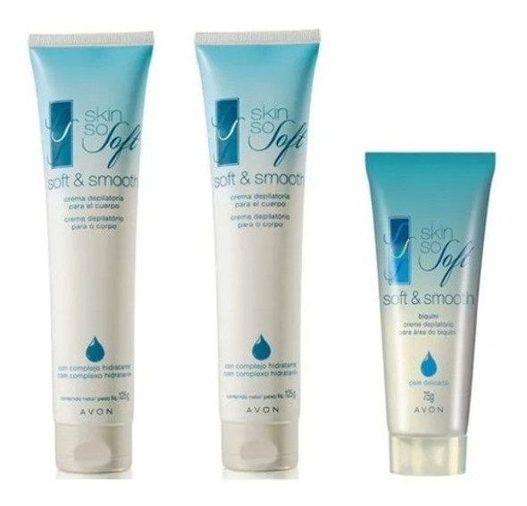02 Creme Depilatório Corpo 01 Área Do Biquini Skin Soft Avon 0