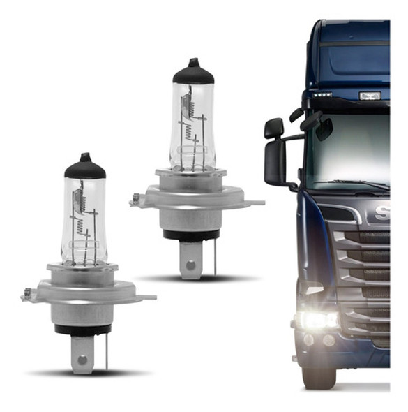 Par Lampadas Halogenas H4 75/70w 24v 3000k Farol Caminhão 0