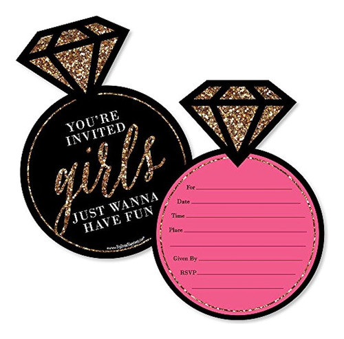 Noche De Chicas  Con Forma De Llenar Invitaciones  Bachelore 0