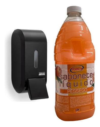 Dispenser De Sabonete + Sabonete Líq. 2l Pêssego -kit Lavabo 0
