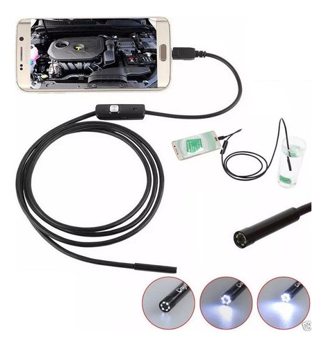Boroscopio Endoscopio Usb 6led 2mp 8.0 10 Metros Otg Android 0