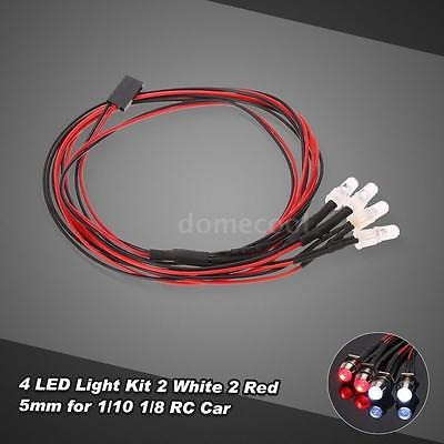 Kit De 4 Luces Led 2 Rojo Blanco 2 1/10 1/8 Redcat Rc4wd Tra 1