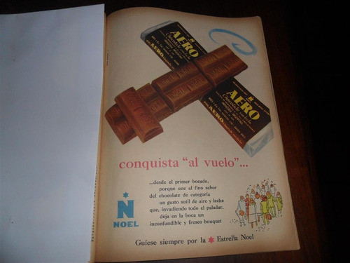 Antigua Publicidad 1953 Chocolate Aero Con Leche Noel Vuelo 0
