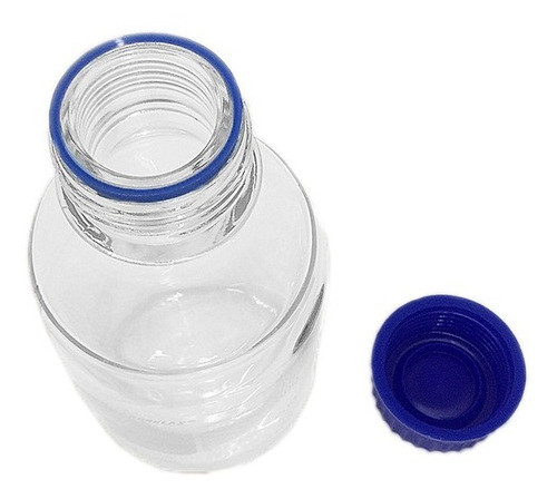Frasco Reagente Graduado Com Tampa Azul 500ml 1