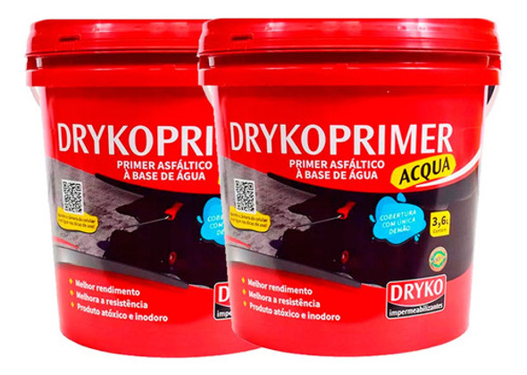 Kit 2 Primer Manta Líquida Asfáltica 3,6l  Emulsão Asfáltica 0 Kit 2 Primer Manta Líquida Asfáltica 3,6l  Emulsão Asfáltica 0