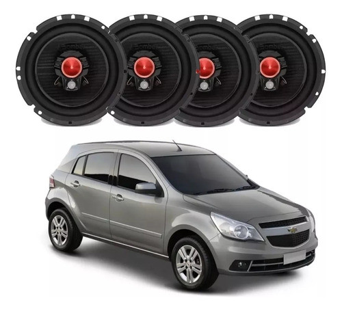 Kit Auto Falante Agile 2009 2010 2011 2012 Bomber 200w Rms 0