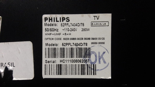 Tubos Completo + Filtros De Pantalla Philips  52pfl7404d /78 1
