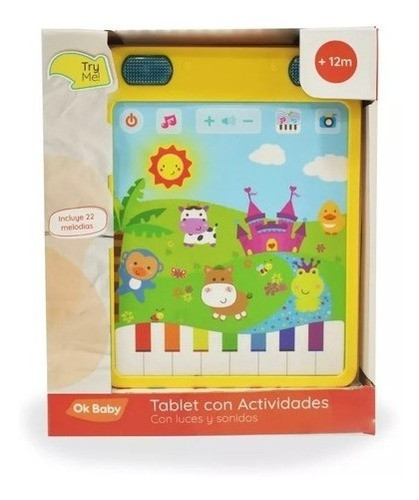 Tablet Infantil Didactica Actividades Luz Sonido Ok Baby Edu 0