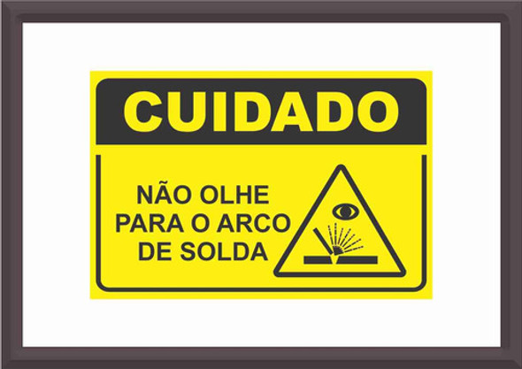 Placa Ps 2mm 30x20  Não Olhe Para O Arco De Solda 0