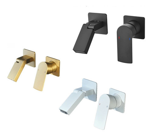 Griferias De Pared Baño 2024 Negro Oro Cepill Gris Cromada 0