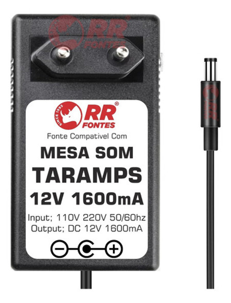 Fonte 12v Para Mesa De Som Mixer Taramps T0202 T0302 T0602 0