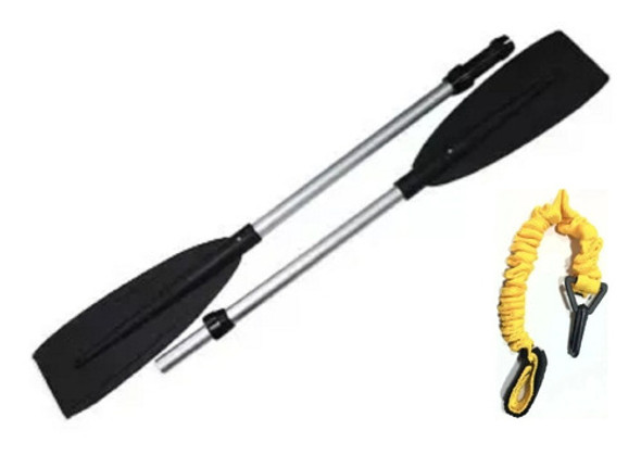 Salva Remo + Remo Doble Plana 2,30m Para Kayak Bote Canoa 1
