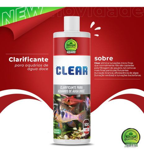 Clarificante Para Aquário Água Doce Clear Powerfert 500ml 1