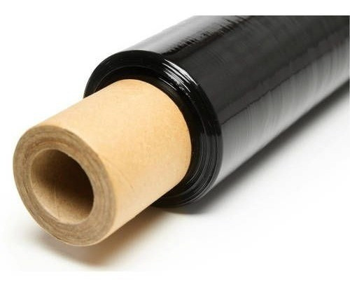 Film Stretch Virgen 50cm Negro Rollo 3 Kg Aprox C/mango 0