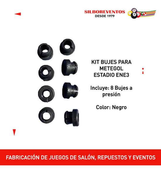 Kit Bujes Metegol Estadio Ene 3 A Presion. Color Negro. 1
