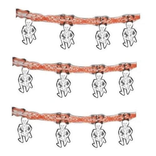 Guirnaldas Halloween Papel Esqueleto X3 Chirimbolos 0