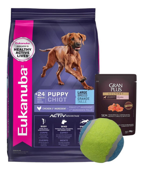 Ración Eukanuba Cachorro Raza Grande 15 Kg +obsequio + Envío 0