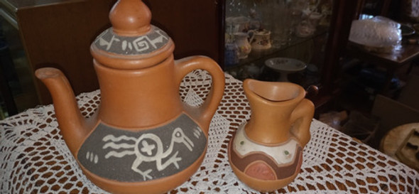 Antiguas Vasijas Barro Tetera Lechera Leer N577 1