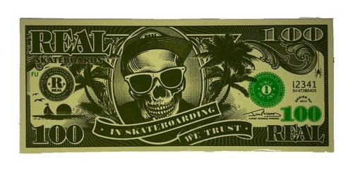 Adesivo Real Skateboards Dollar 15,5cm X 6,5cm - Sticker 0