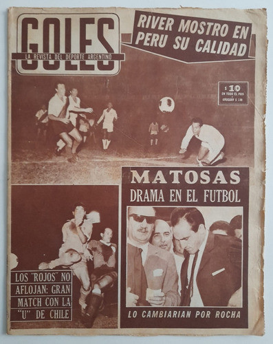 Revista Goles 811 Peñarol Santos River En Perú Banfield 0